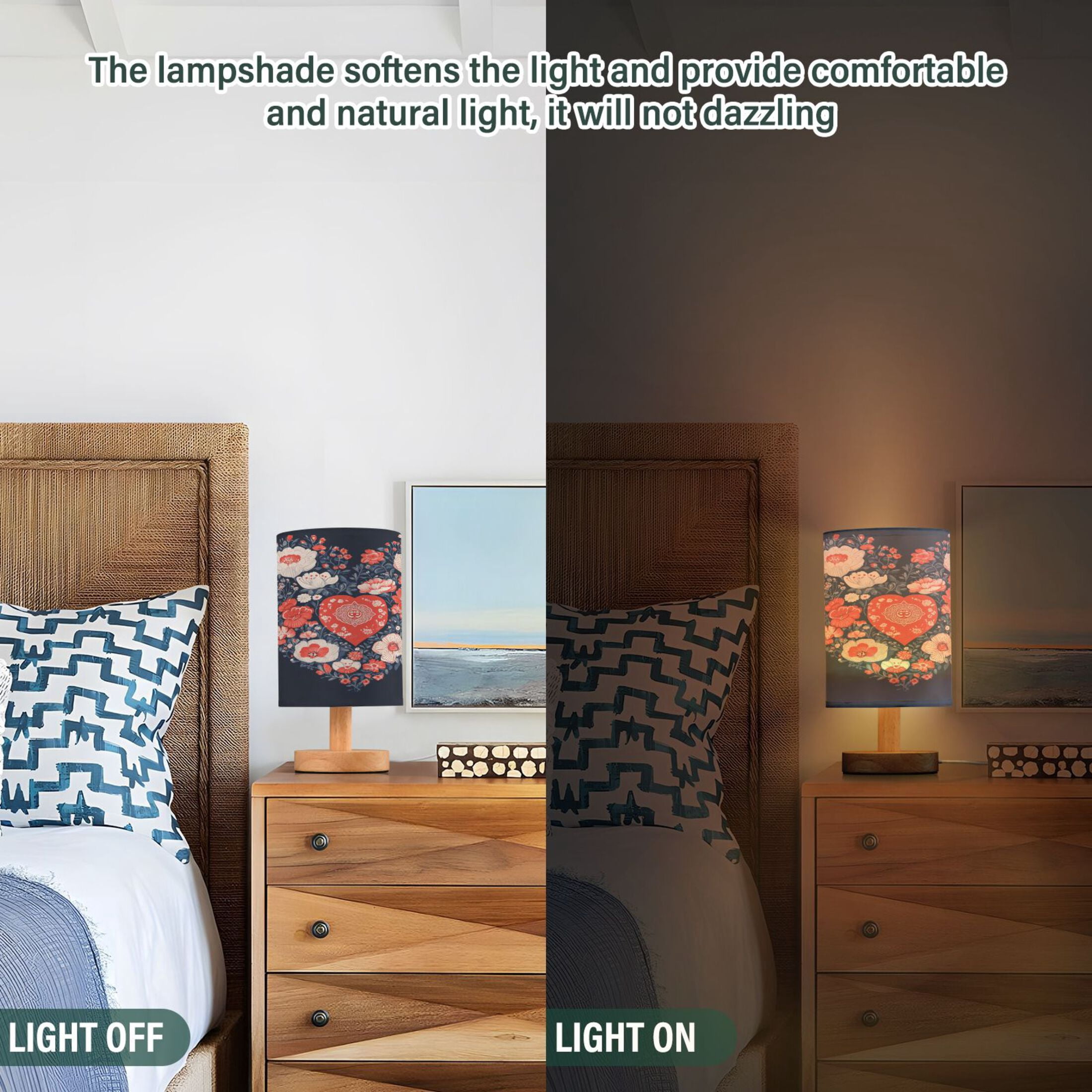 BZSMCE Lamp Modern Oil Pattern Of Heart Shaped Creative Patter Night Light