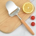 thumbnail image 2 of Hxlamzoo Rabot à Fromage en Acier Inoxydable Rabot à Fromage Ménager Manche en Bois Spatule à Fromage Outil de Cuisson, 2 of 9