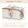thumbnail image 4 of FORMRS Makeup Bag Travel Cosmetic Organizer for Women Fold Flat Zipper Pouch with Handle, Pink Flower, 4 of 8
