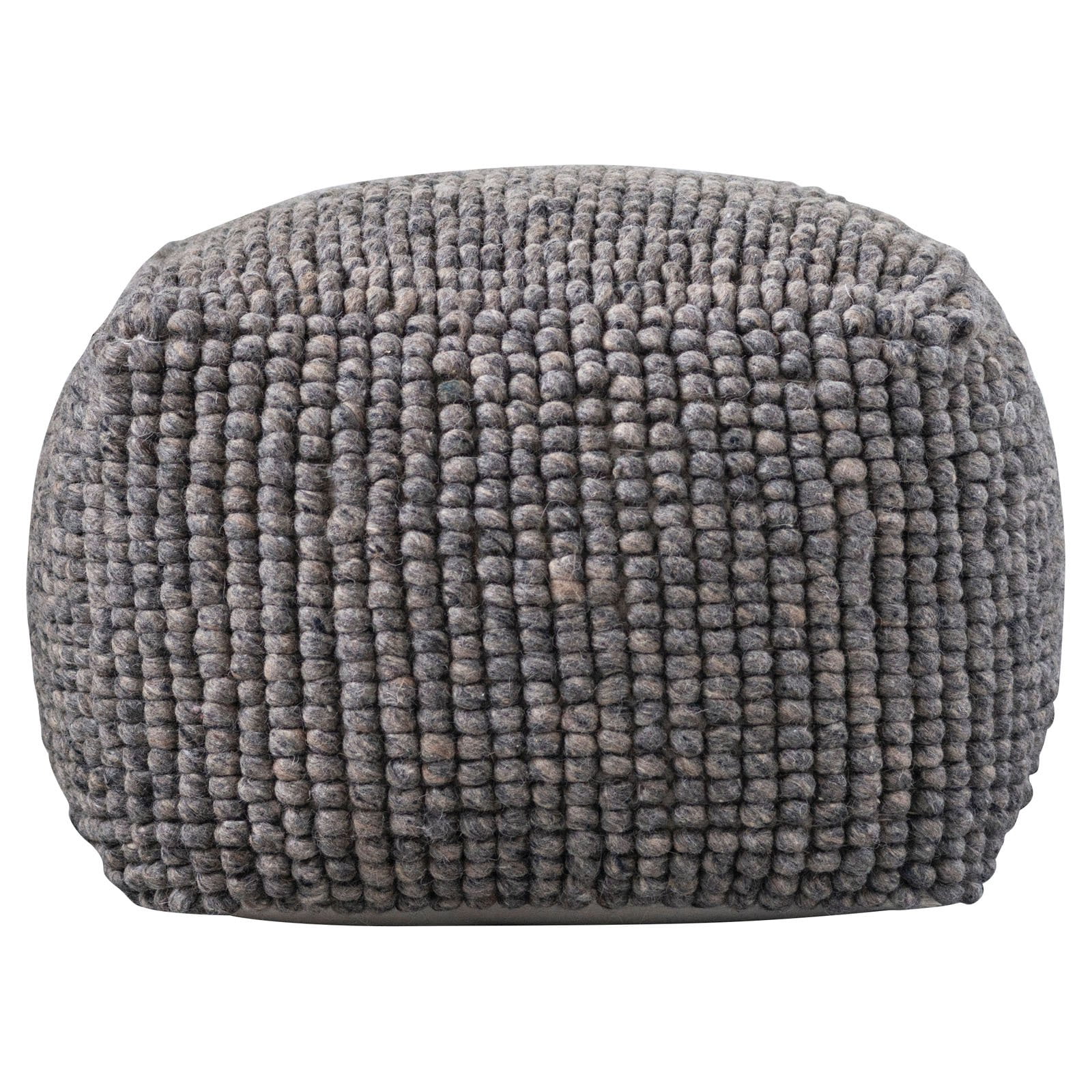 3R Studios Thick Woven Square Textured Pouf Ottoman
