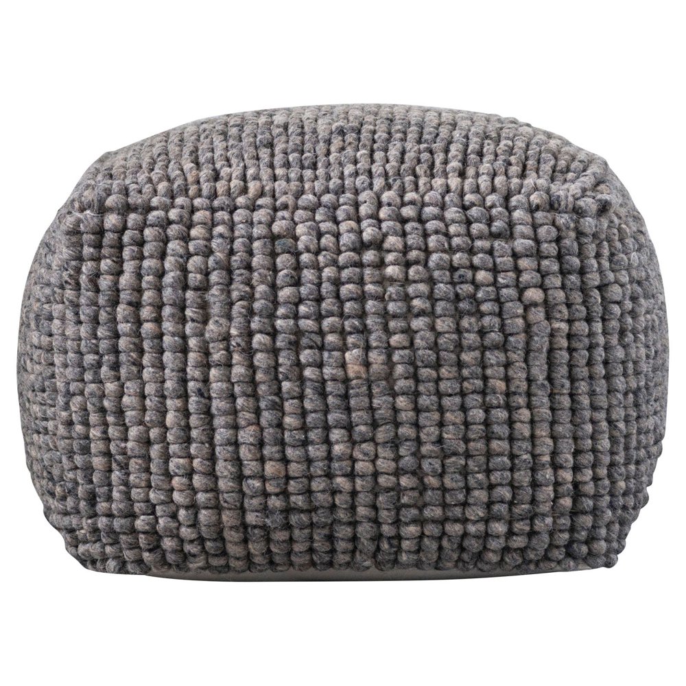 3R Studios Thick Woven Square Textured Pouf Ottoman