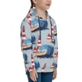 thumbnail image 3 of Fotbe Beacon In The Huge Waves Of The Surf Pattern Youth Pullover Hooded Sweatshirt, Boys Hoodie, Kangaroo Pocket Hoodie for Kids Girls -X-Large, 3 of 6