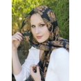 thumbnail image 3 of Navy Blue Royal Theme Scarf with Beautiful TASSEL | Shawl | Muslim Hijab | 72" x 30" | Women Head Wrap, 3 of 4