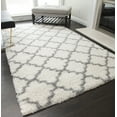 thumbnail image 2 of Rugs America Feather Shag Collection Ivory grey Quatrefoil FH100A Contemporary Geometric Area Rug 8' x 10', 2 of 7