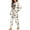 White and Black - Dachshund Paw, variant on DISNIMO Santa Claus Snowflake Print Pajama Set for Women 2 Pcs Pj Sets Casual Fashion Sleepwear with Pocket Long Sleeve Nightwear with Long Pants Round Neck Lounge Set, S