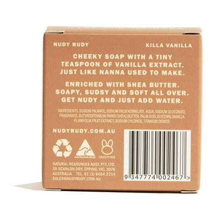Nudy Rudy - Bar Soap - Killa Vanilla - White