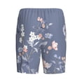 thumbnail image 5 of Naloa Watercolor Flowers Butterfly Men's Short Pajama Pants, Lounge Comfort Shorts with Elasticized Waistband and Side Pockets - X-Large, 5 of 9