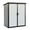 4.2 x 2.6FT-Gray, variant on Outdoor Storage Cabinet, 49CU.FT Resin Shed with 2-teir Removable Shelf, Double-Door Plastic Shed w/Floor & Sloping Top, Waterproof Garden Poolside Deck Tool Storage, 67''H