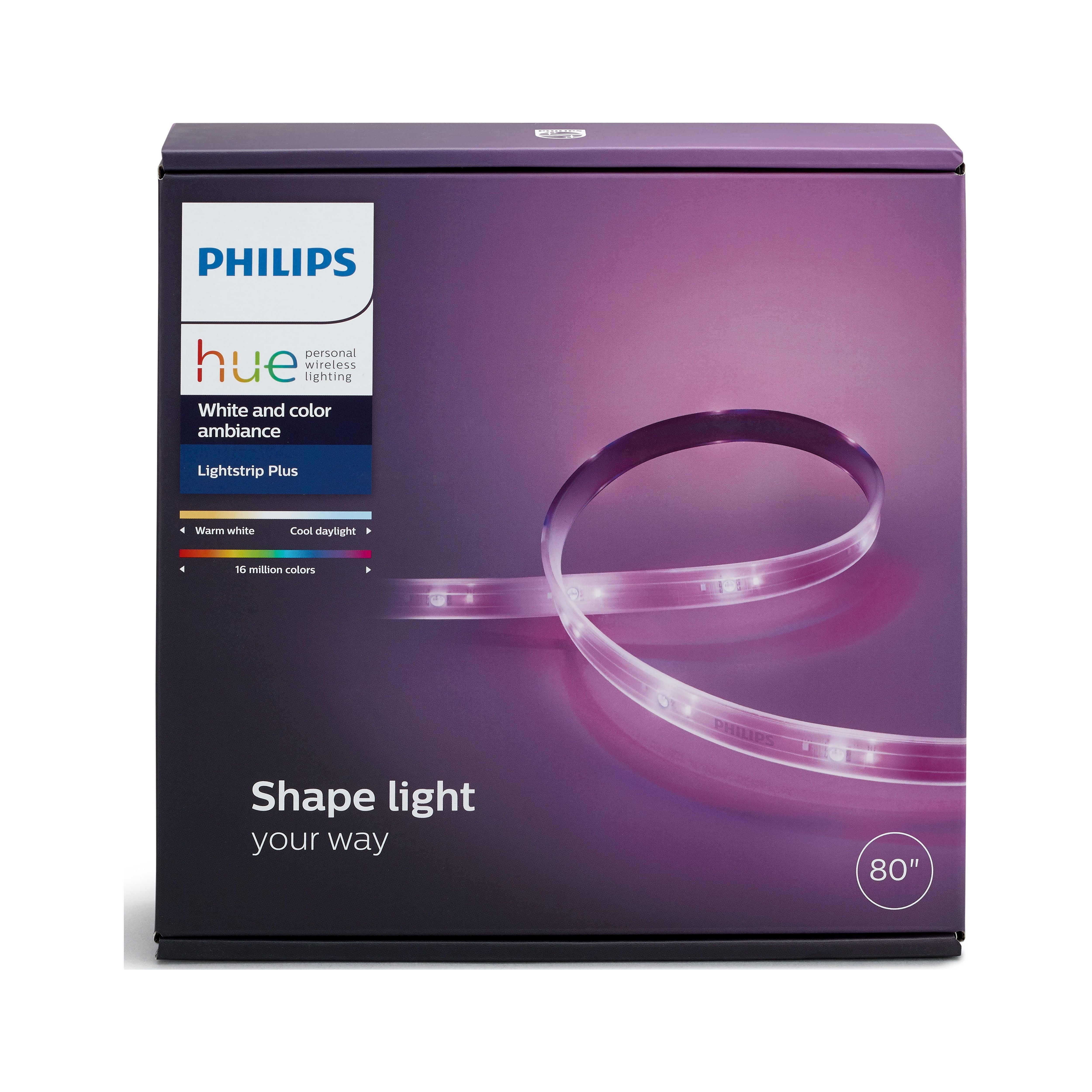 Philips Hue White and Color Ambiance Smart Indoor Light Strip Plus, 2m LED  