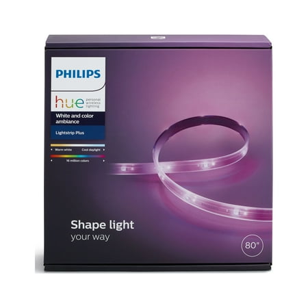 Philips - Hue Lightstrip Plus Dimmable LED Smart Light - Multicolor