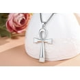 thumbnail image 7 of Coachuhhar Ankh Necklace 925 Sterling Silver Cross Pendant Necklace Amulet Protection Jewelry Opal Ankh Necklace Gifts for Women Men, 7 of 7