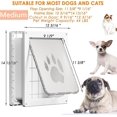 thumbnail image 2 of 2 puertas para perros y gatos medianos, gruesas mejoradas, para mascotas de hasta 44 libras, puerta para perros y gatos con cubierta de seguridad y solapa magnética para interior, 2 of 5