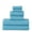 Blue, variant on Soho 100% Combed Cotton Ribbed Stripes, 6-PieceTowel Set, 2 Bath, 2 Hand, 2 Face Coffee