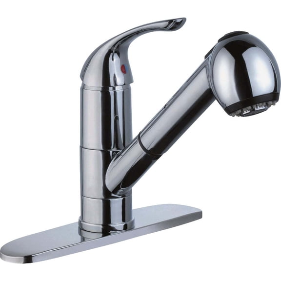 Compass Manufacturing 5119C Brookfield 1-Handle Chrome Pull Out Kitchen Faucet