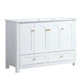 thumbnail image 4 of 48" White Bathroom Vanity with Soft - close Drawers and Ceramic Sink for Bathroom Comfort, 4 of 7