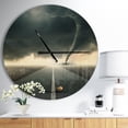 thumbnail image 2 of DesignArt Yellow Rose on the Dark Road Large Wall Clock, 2 of 2