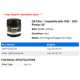 thumbnail image 2 of Oil Filter - Compatible with 2008 - 2009 Pontiac G8, 2 of 2