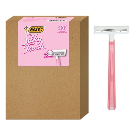 BIC Silky Touch Women's Disposable Razor, Twin Blade, 40 Count