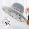 thumbnail image 3 of YooGuoGuo Women Wide Brim Sun Hats Metal Wired Edge Summer UV Protection Beach Fishing Hat for Hiking Garden Travel Chin Strap, 3 of 9