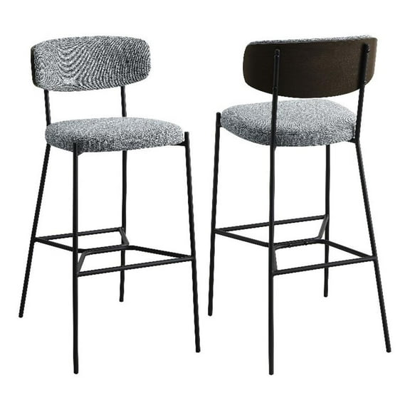Elison Pub Height Bar Stool Grey (Set of 2)