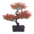 thumbnail image 4 of Árbol bonsái artificial, planta en maceta falsa, adorno artificial para granja. Rojo, 4 of 9