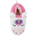 thumbnail image 2 of Wonder Nation Missy Girl Floral Unicorn Slippers, 2 of 4