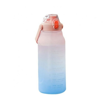 

67oz Motivational Water Bottle with Time Marker & Straw - Frosted Plastic Big Water Bottle for Women Men Large Water Jug for Fitness Gym Outdoor Sport