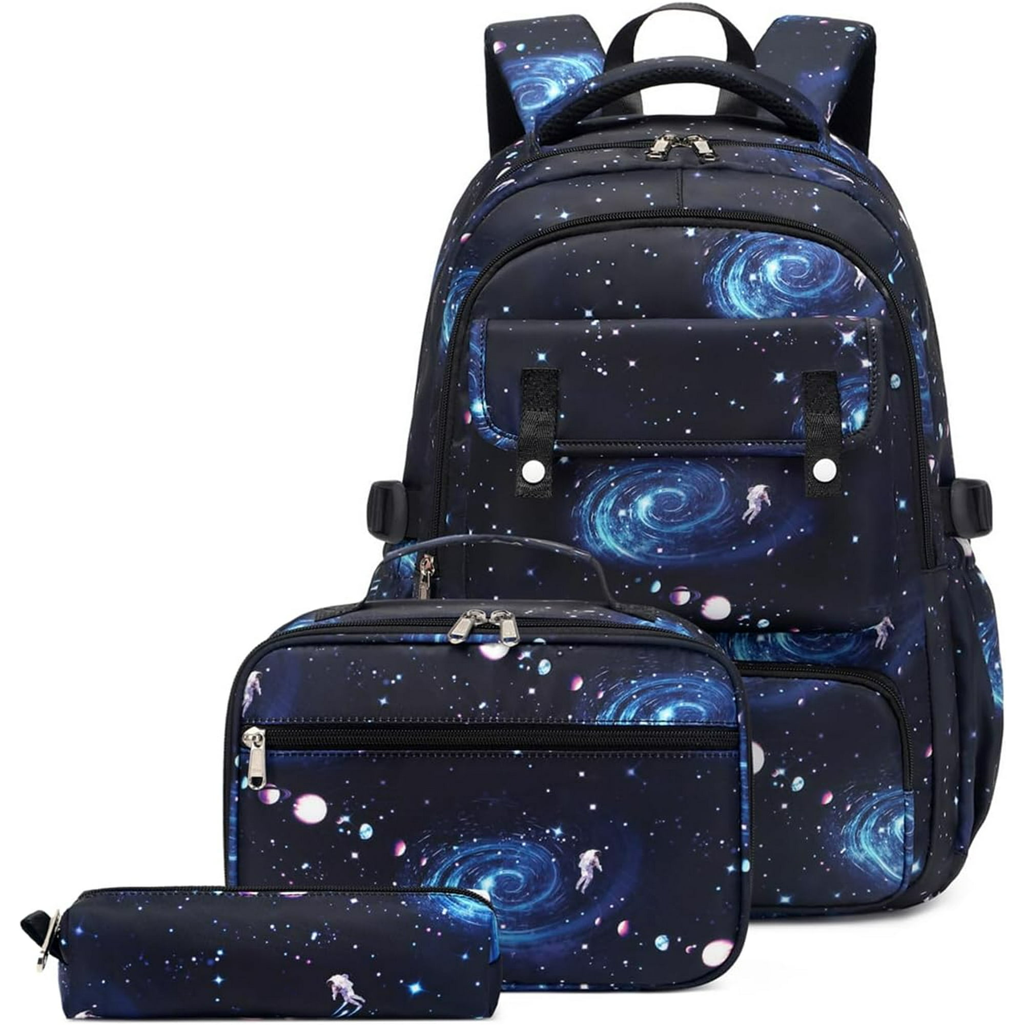 Galaxy Backpack for Boys with Lunch Box Set 3Pcs Boys Bookbag for Elementary 3 in 1 Teens Space Printed School Bag Walmart