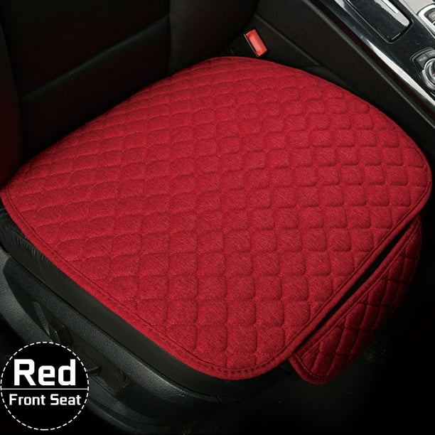 6 Colours Backrest/Front/Back Universal Car Seat Cover Flax Breathable Mat  Comfortable Seat Pad Chair Cushion Coverfull Set 
