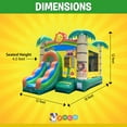 thumbnail image 3 of Pogo Bounce House Crossover Bounce House with Slide, Tropical Smiley Face, No Blower, 3 of 8