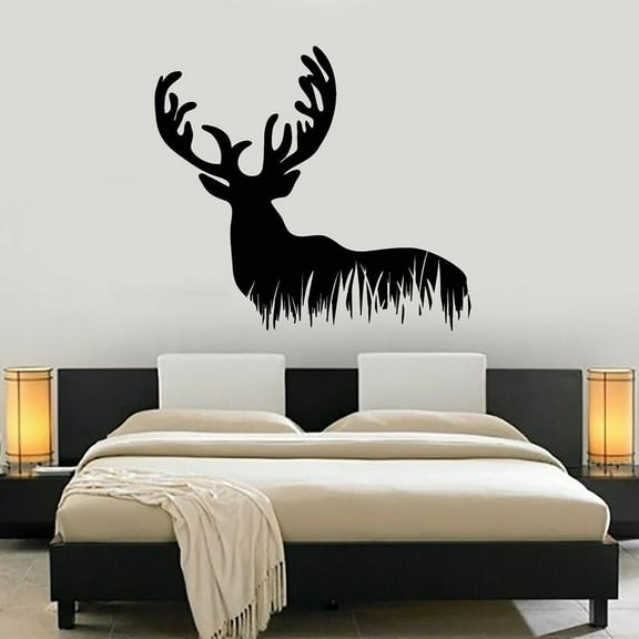 Deer Wild Animal Wall Stickers Home Decor Living Room Forest Hunting Hobby Sticker Mural Vinyl Decals Garage Wallpaper 47x42cm