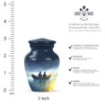 thumbnail image 2 of JAGASY Fishing Small Urn For Brother - Water Boat Birds Decorative Urns for Human Ashes Keepsake - Blue Mini Urn for Ashes Adult Male - Miniature Cremation Urns for Sister - (3 Inch), 2 of 7