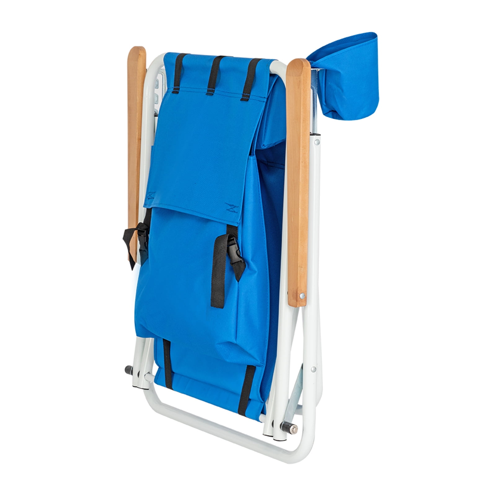 Portable High Strength Beach Chair with Adjustable Headrest,Sturdy, Foldable, for Camping, Fishing, Outdoor Relaxation Blue