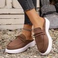 thumbnail image 5 of KIJBLAE Women's Solid Closed Toe Mule Flats, Slip On Trendy Comfortable Bohemian Casual Summer Shoes Coffee 41, 5 of 9