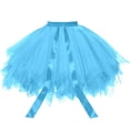 thumbnail image 4 of Solid Color Carnival Tutu Skirt Mesh Party Dance Skirt with Integrated Waistband Table Skirt One Size, 4 of 4