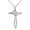 Style 03, variant on Diamond Cross Pendant Necklace for Women 925 Sterling Silver Lab Grown Diamond Jewelry Gifts D Color VVS Clarity