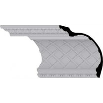 12"H x 15 3/8"P x 19 1/4"F x 94 1/2"L Brightton Crown Moulding