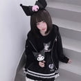 thumbnail image 2 of Sanrio-suéter con pompón Purin Kuromi Cinnamoroll My Melody Lolita para mujer, Abrigo con capucha, estilo Fino, cálido, Cosplay, primavera y otoño, 2 of 4