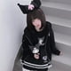 thumbnail image 2 of Sanrio-suéter con pompón Purin Kuromi Cinnamoroll My Melody Lolita para mujer, Abrigo con capucha, estilo Fino, cálido, Cosplay, primavera y otoño, 2 of 4