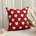 thumbnail image 6 of Embroidered Love Heart Pillow Cover,Valentines Day Throw Pillow Covers 18X18,Heart Love Couples Daily Decorations,Home Decor For Couch Girlfriend Sofa Bedroom, 6 of 8