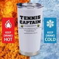 thumbnail image 4 of Tennis Captain Gifts Tennis Gifts, 20 Oz Insulated Tumbler, Tumbler with Lid, Vacuum Travel Coffee Mug Stainless Steel Cup Sport Accessories Gift for Women Men Sports Loves Friend Christma, 4 of 8