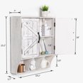 thumbnail image 2 of ABBSR 19x23in. Wooden Bathroom Wall Cabinet,White Rustic Farmhouse Hanging Storage Shelves, 2 of 8