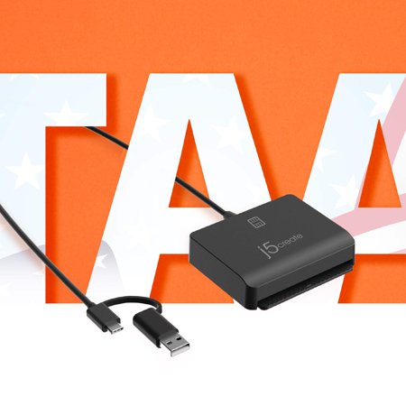 j5create - USBTM Smart Memory Card Reader - Black