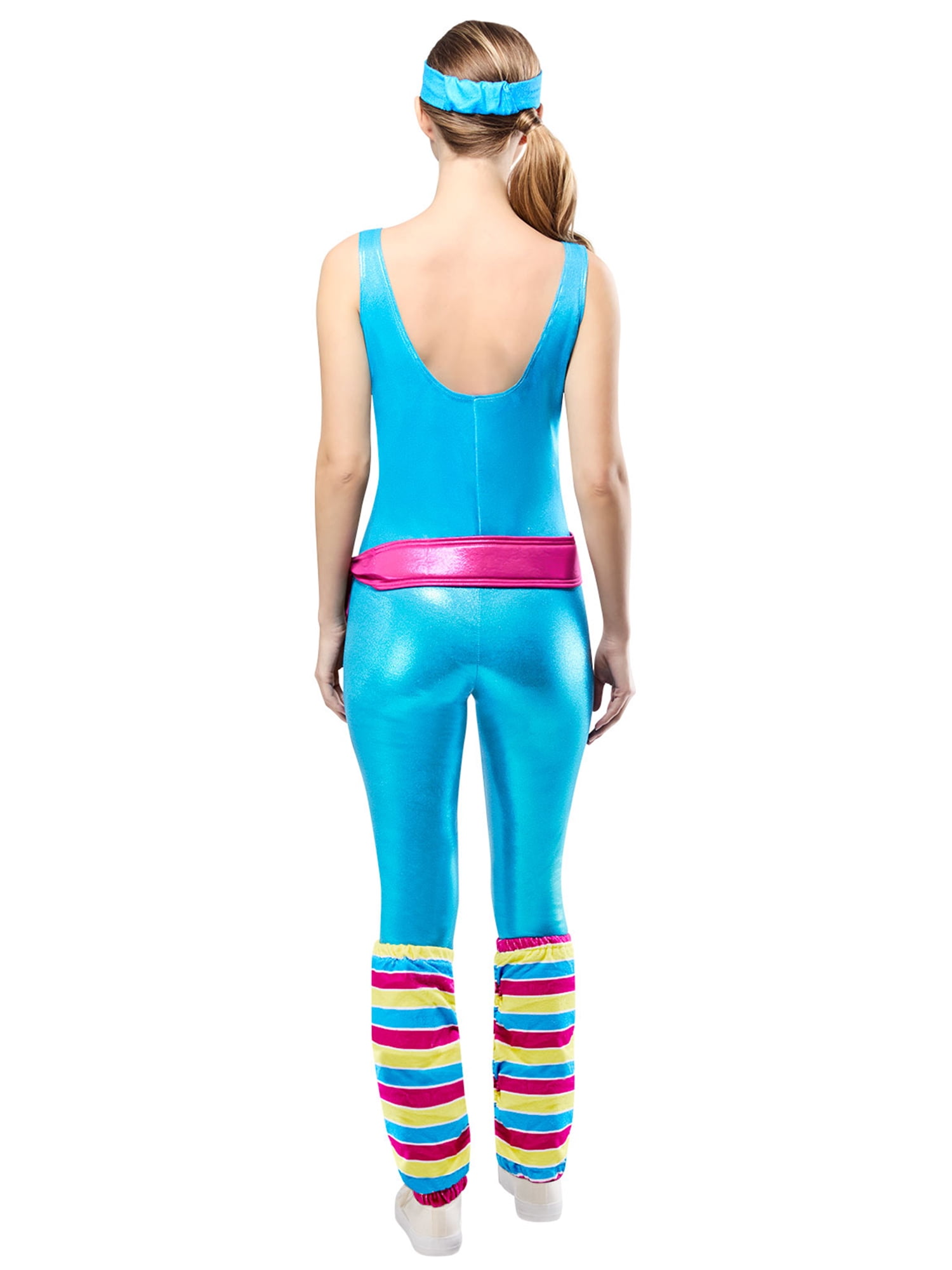 Barbie Classic 80's Exercise Barbie Deluxe Costume for Adults by Rubies, Women's