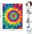 thumbnail image 4 of Colorful Rainbow Tie Dye Spiral Pattern Blanket,Comfortable Soft Flannel Throw Blanket,All Season,Warm Lightweight Blankets for Sofa Bed Couch Living Room Chair,30"x40", 4 of 4