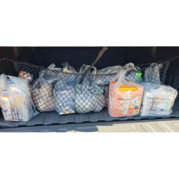 EACCESSORIES EA Trunk Organizer Cargo Net for Dodge Ram 1500 2500 3500 2008-2018 – Envelope Style Cargo Net for Pickup – Premium Mesh Car Trunk Organizer – Compatible with Dodge Ram 1500 2500 3500