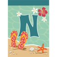 thumbnail image 1 of Magnolia Garden Flags M030031 Flip Flop Monogram N Polyester Garden Flag, 1 of 1