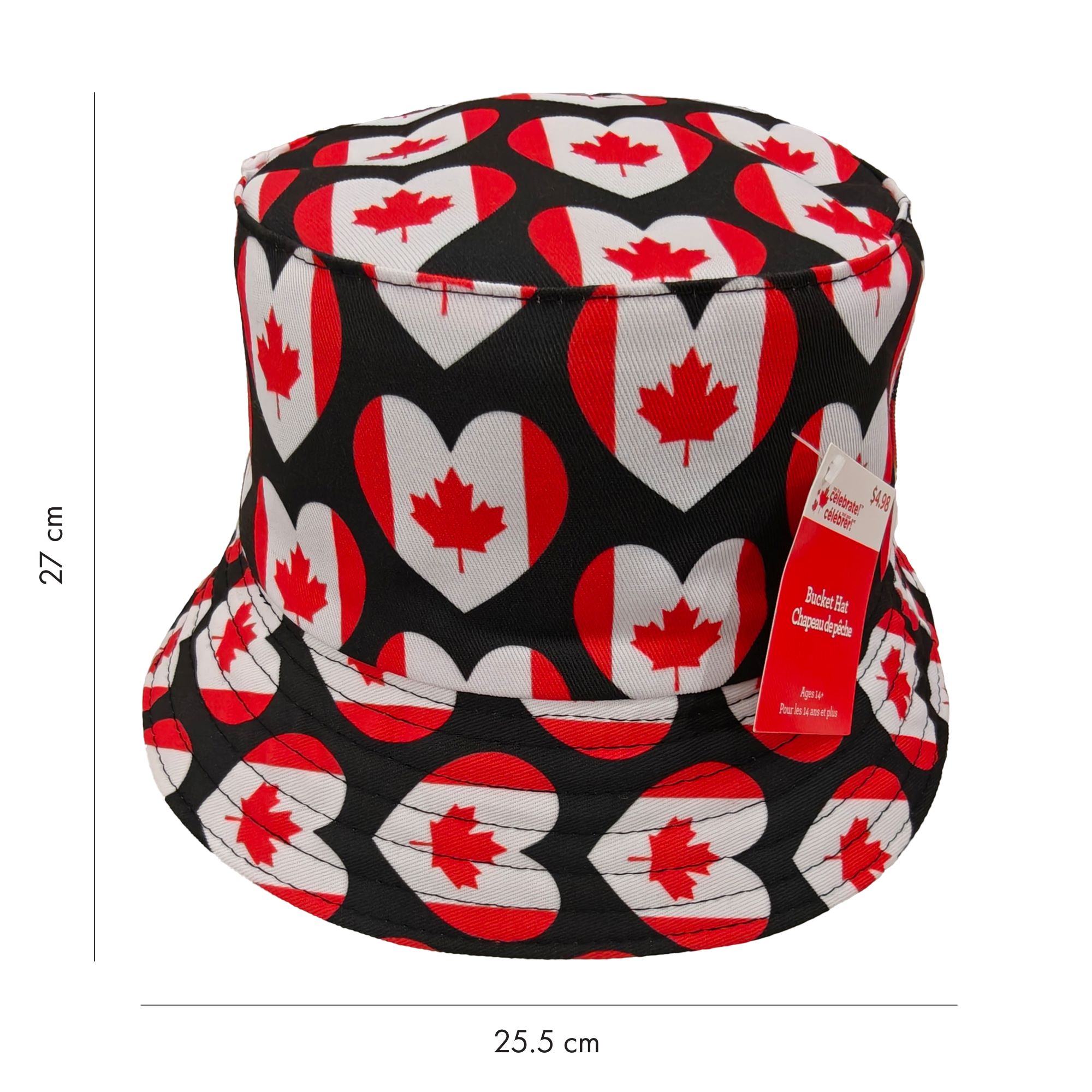 Way to Celebrate Bucket Hat with Canada Flag