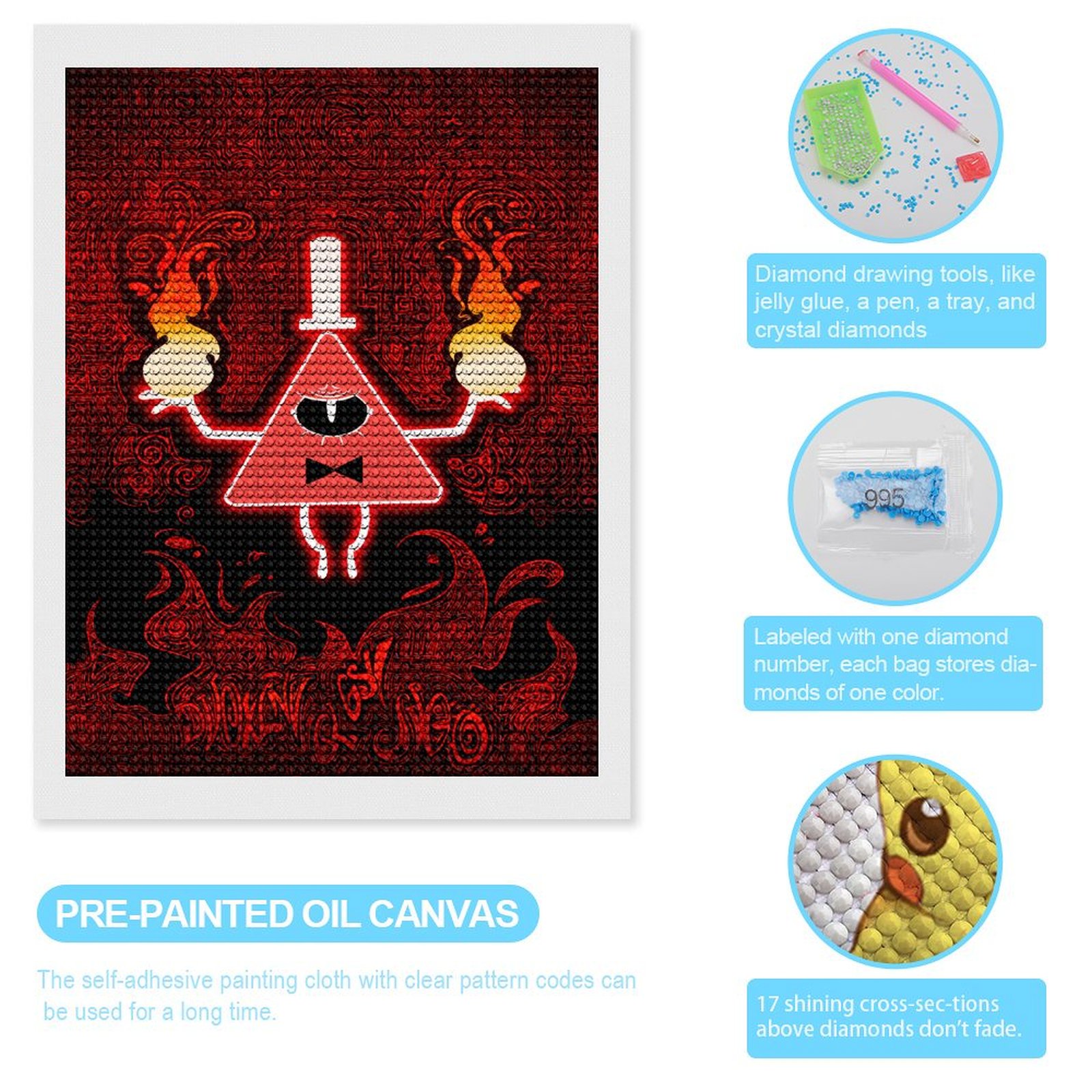 Kit Diamond Painting TDFERAN – 4 Pezzi 30x40 Cm – Paesaggio Con Torre Rossa E Nera – Città Retrò – Fai Da Te Con Strass Rotondi - 2