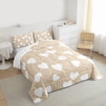thumbnail image 3 of Feelyou Cartoon Love Heart Queen Comforter Set, Fashion Wheat Artwork Bedding Sets, Teens Kids Boys Girl Reversible Bedding Comforter Set, Luxury Bedroom Decor, 3-Piece, 3 of 8